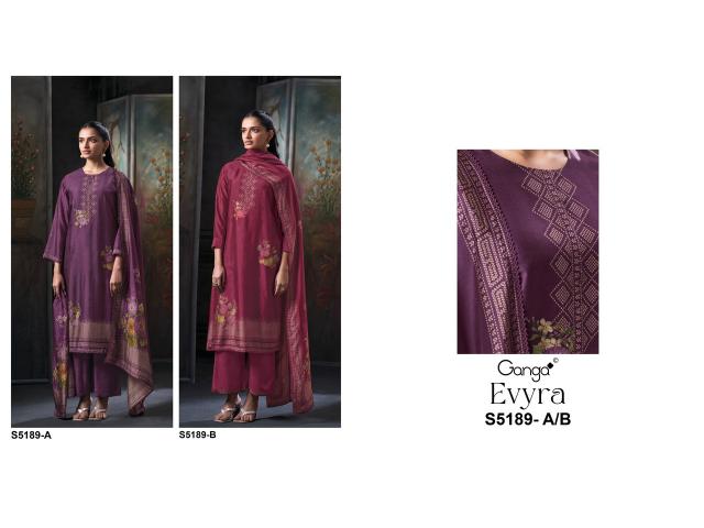 Ganga evyra 5189 textile zone wholesale dress chudidhar catalog